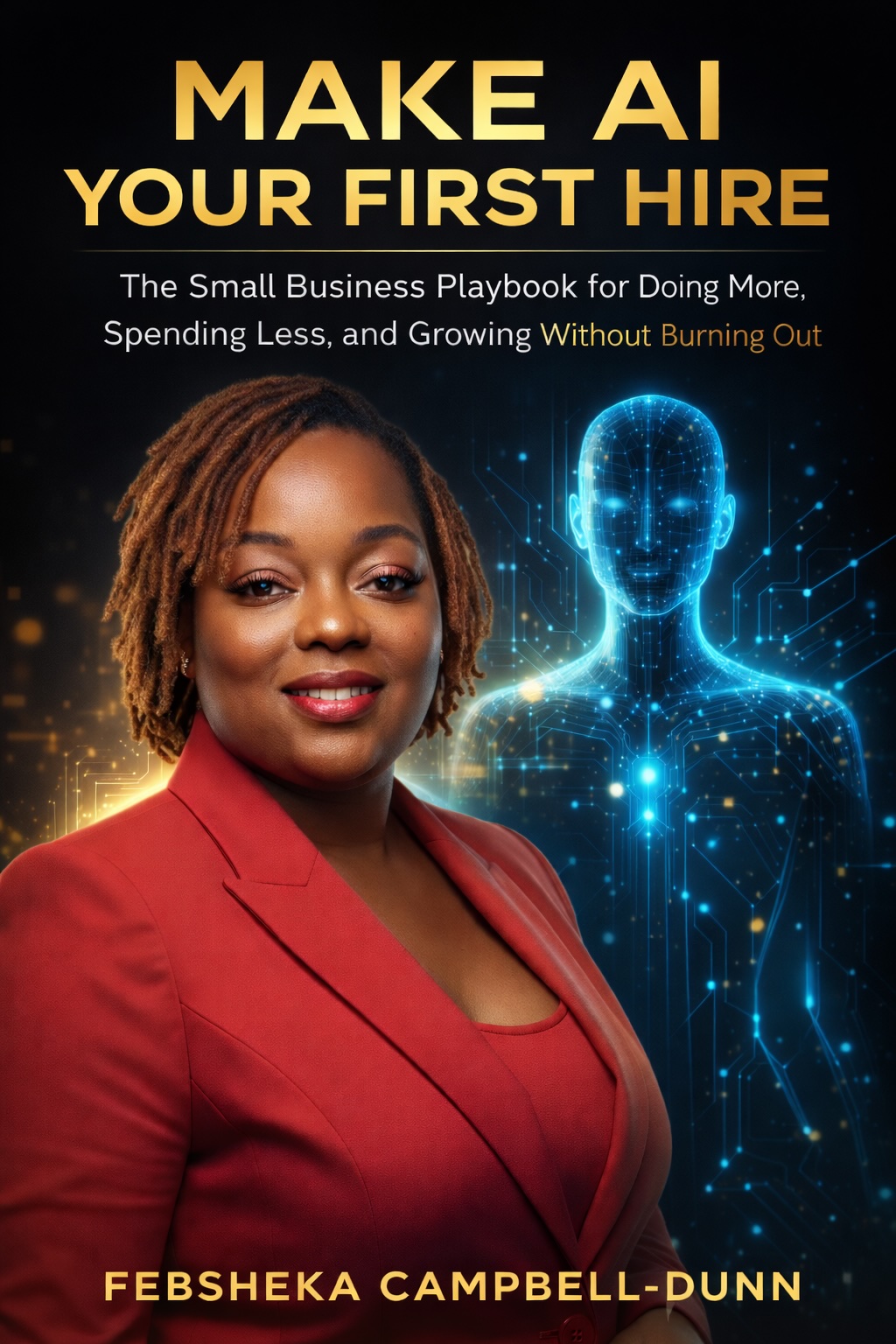 Make AI Your First Hire book cover by Febsheka Campbell-Dunn